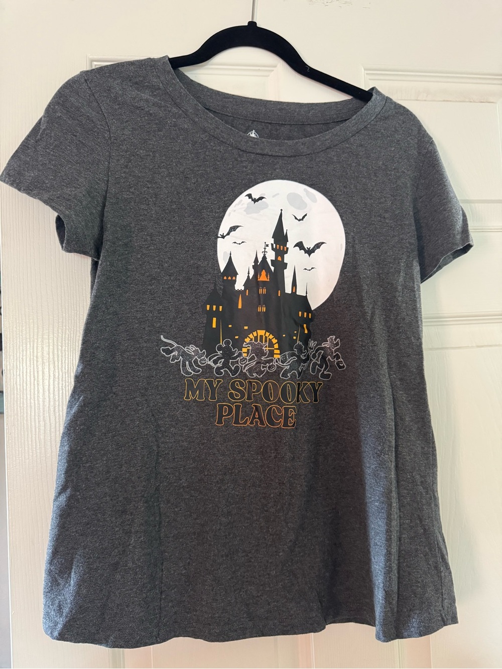 Women’s My Spooky Place' Gray Halloween Graphic Tee
